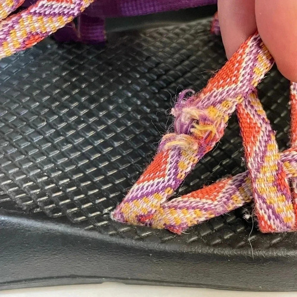 Chaco ZX/2 Vibram Unaweep Hiking Sandals Women’s size 10 Pink Toe Loop Strappy - Picture 5 of 8